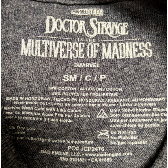 Marvel Doctor Strange Graphic T-Shirt Mens S Blue Heather Cotton Blend NEW NWT - Picture 5 of 10